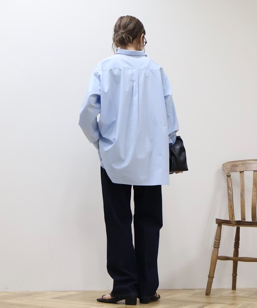 AMERICAN HOLIC(アメリカンホリック)の「イージーケアブロードシャツ(シャツ/ブラウス・レディース・グリーン系その他3/ピンク系その他/サックスブルー/オフホワイト/イエロー系その他2/ブルー系その他7・L/M)」の15枚目の写真