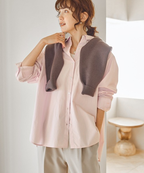 AMERICAN HOLIC(アメリカンホリック)の「イージーケアブロードシャツ(シャツ/ブラウス・レディース・グリーン系その他3/ピンク系その他/サックスブルー/オフホワイト/イエロー系その他2/ブルー系その他7・L/M)」の13枚目の写真