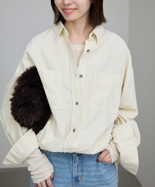 SLOBE IENA（スローブイエナ）の「シアーロングインナー（Tシャツ/カットソー・レディース・ベージュ/ホワイト/サックスブルー・FREE）」の10枚目の写真