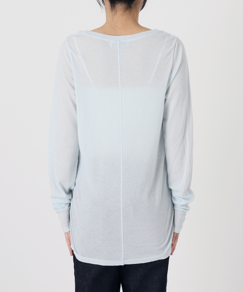 SLOBE IENA（スローブイエナ）の「シアーロングインナー（Tシャツ/カットソー・レディース・ベージュ/ホワイト/サックスブルー・FREE）」の22枚目の写真