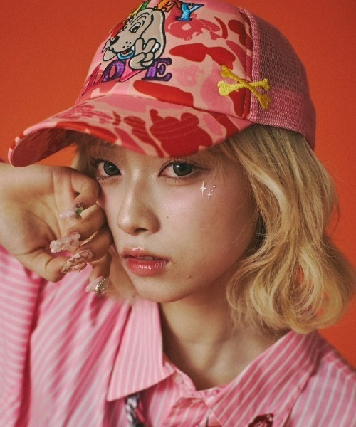 ストリートファッション GALFY ガルフィー カモ柄CAP カモフラ―ジュキャップ 迷彩柄キャップ ロゴキャップ メッシュキャップ ボールキャップ 帽子 Y2K 90s（キャップ）｜GALFY（ガルフィー）