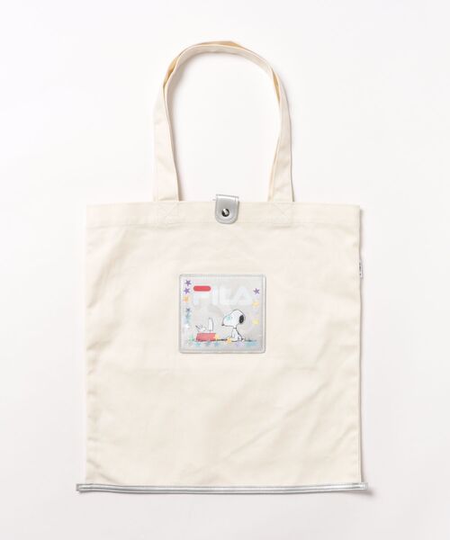 PEANUTS(ピーナッツ)の「【FILA】PEANUTS キャンバストートバッグ/ピーナッツ/コラボ(トートバッグ・レディース・ブラック/ベージュ/オフホワイト・FREE)」の2枚目の写真