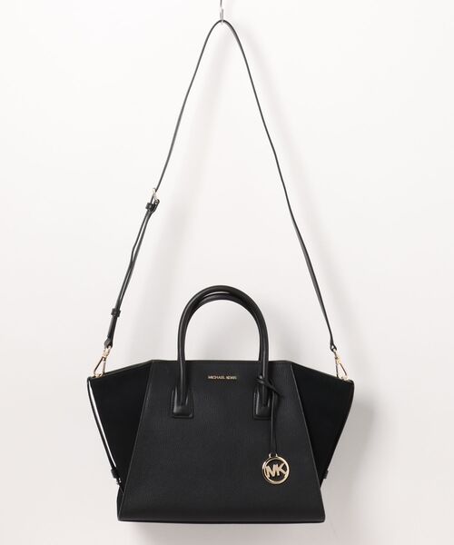 【セール】AVRIL レザー スエード サッチェル ラージ（ハンドバッグ）｜MICHAEL KORS（マイケルコース）
