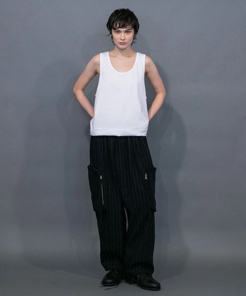 パンツ DOBBYSTRIPE HERRINGBONE WIDE CARGOPANTS DOBBYSTRIPE HERRINGBONE WIDE CARGOPANTS