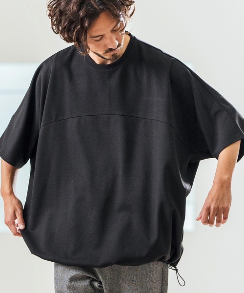 Magine(マージン)の「mt9468- Tricot Mesh Drawcord T-shirts Tシャツ(Tシャツ/カットソー・メンズ・ネイビー/オフホワイト/ブラック・44/46/48)」の5枚目の写真