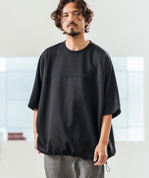 Magine(マージン)の「mt9468- Tricot Mesh Drawcord T-shirts Tシャツ(Tシャツ/カットソー・メンズ・ネイビー/オフホワイト/ブラック・44/46/48)」の7枚目の写真
