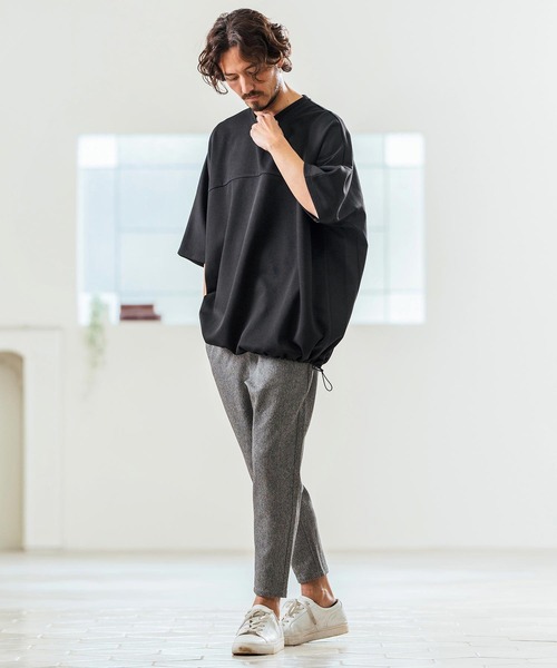 Magine(マージン)の「mt9468- Tricot Mesh Drawcord T-shirts Tシャツ(Tシャツ/カットソー・メンズ・ネイビー/オフホワイト/ブラック・44/46/48)」の10枚目の写真