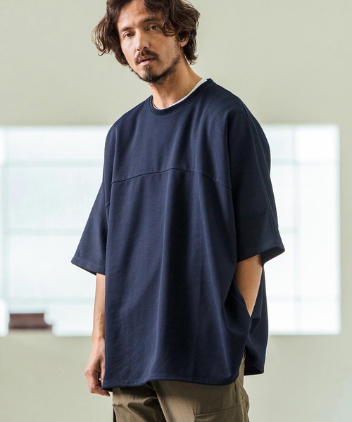 Magine(マージン)の「mt9468- Tricot Mesh Drawcord T-shirts Tシャツ(Tシャツ/カットソー・メンズ・ネイビー/オフホワイト/ブラック・44/46/48)」の11枚目の写真