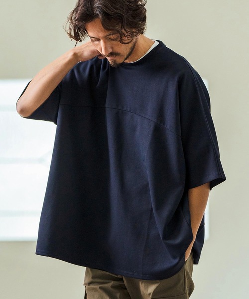 Magine(マージン)の「mt9468- Tricot Mesh Drawcord T-shirts Tシャツ(Tシャツ/カットソー・メンズ・ネイビー/オフホワイト/ブラック・44/46/48)」の12枚目の写真