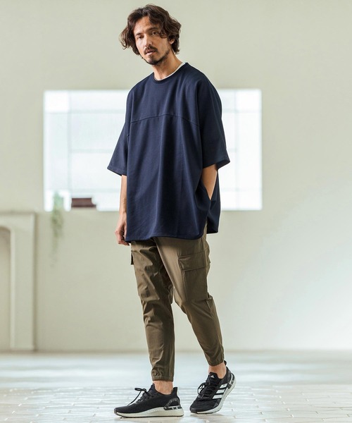 Magine(マージン)の「mt9468- Tricot Mesh Drawcord T-shirts Tシャツ(Tシャツ/カットソー・メンズ・ネイビー/オフホワイト/ブラック・44/46/48)」の14枚目の写真