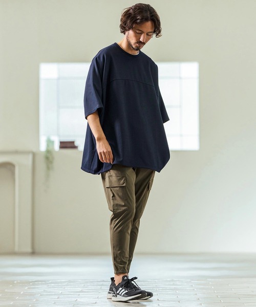 Magine(マージン)の「mt9468- Tricot Mesh Drawcord T-shirts Tシャツ(Tシャツ/カットソー・メンズ・ネイビー/オフホワイト/ブラック・44/46/48)」の16枚目の写真