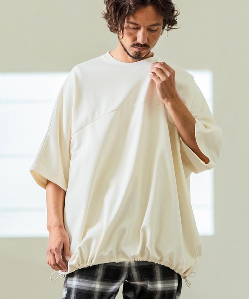 Magine(マージン)の「mt9468- Tricot Mesh Drawcord T-shirts Tシャツ(Tシャツ/カットソー・メンズ・ネイビー/オフホワイト/ブラック・44/46/48)」の17枚目の写真