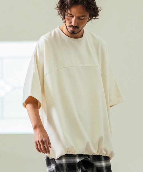Magine(マージン)の「mt9468- Tricot Mesh Drawcord T-shirts Tシャツ(Tシャツ/カットソー・メンズ・ネイビー/オフホワイト/ブラック・44/46/48)」の18枚目の写真