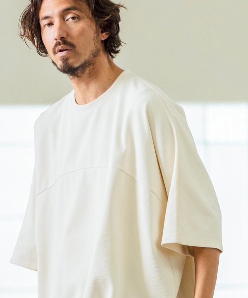 Magine(マージン)の「mt9468- Tricot Mesh Drawcord T-shirts Tシャツ(Tシャツ/カットソー・メンズ・ネイビー/オフホワイト/ブラック・44/46/48)」の19枚目の写真