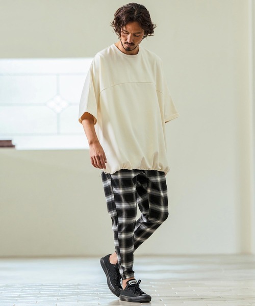 Magine(マージン)の「mt9468- Tricot Mesh Drawcord T-shirts Tシャツ(Tシャツ/カットソー・メンズ・ネイビー/オフホワイト/ブラック・44/46/48)」の21枚目の写真