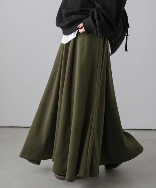 lesperance（レスぺランス）の「裏起毛Aラインフレアロングスカート（スカート・レディース・カーキ/モカ/チャコール・FREE）」の16枚目の写真