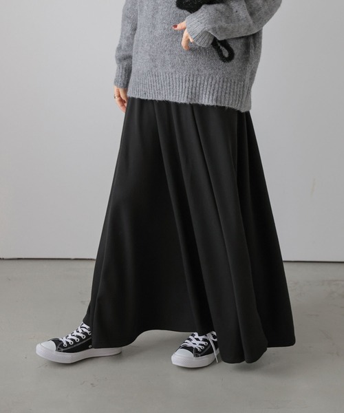 lesperance（レスぺランス）の「裏起毛Aラインフレアロングスカート（スカート・レディース・カーキ/モカ/チャコール・FREE）」の5枚目の写真