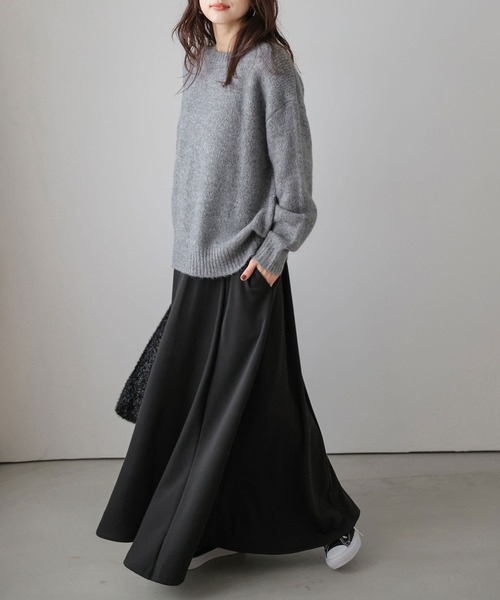 lesperance（レスぺランス）の「裏起毛Aラインフレアロングスカート（スカート・レディース・カーキ/モカ/チャコール・FREE）」の6枚目の写真