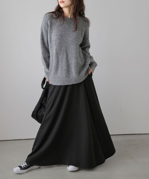 lesperance（レスぺランス）の「裏起毛Aラインフレアロングスカート（スカート・レディース・カーキ/モカ/チャコール・FREE）」の7枚目の写真