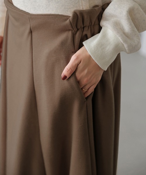 lesperance（レスぺランス）の「裏起毛Aラインフレアロングスカート（スカート・レディース・カーキ/モカ/チャコール・FREE）」の10枚目の写真