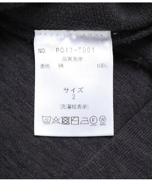 PORT BY ARK（ポートバイアーク）の「PORT BY ARK / ポートバイアーク：Cut Off Sweat：PO17-T001[COR]（スウェット・メンズ・チャコールグレー/ネイビー・1/2）」の8枚目の写真