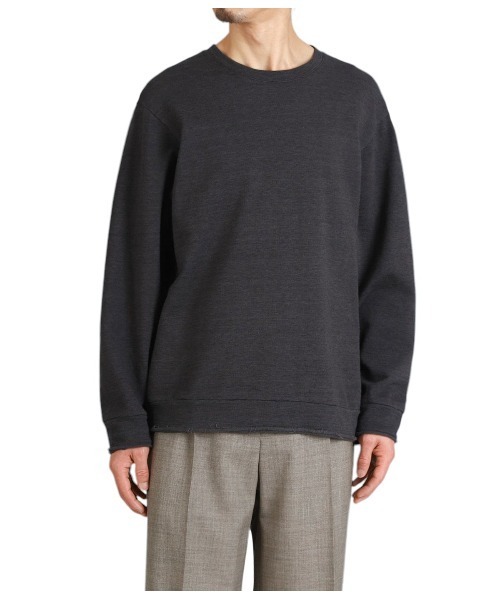 PORT BY ARK（ポートバイアーク）の「PORT BY ARK / ポートバイアーク：Cut Off Sweat：PO17-T001[COR]（スウェット・メンズ・チャコールグレー/ネイビー・1/2）」の9枚目の写真