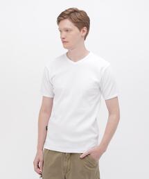 《DAILY/デイリー》MINI WAFFLE V-NECK S/S T-SHIRT / デイリーウェア ミニワッフル 半袖 Vネック Tシャツ / AVIREX / アヴィレックス