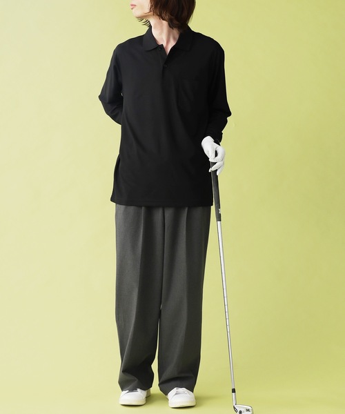 UNSTOA(アンストア)の「ロングスリーブ ドライ ポロシャツ 秋服 冬服(ポロシャツ・メンズ・ホワイト/ブラック・XL/L/M/S)」の3枚目の写真