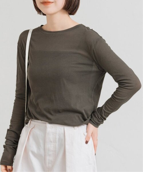 FRAMeWORK（フレームワーク）の「≪追加≫HTシアーロングTee5（Tシャツ/カットソー・レディース・イエロー/ホワイト/チャコールグレー・FREE）」の14枚目の写真