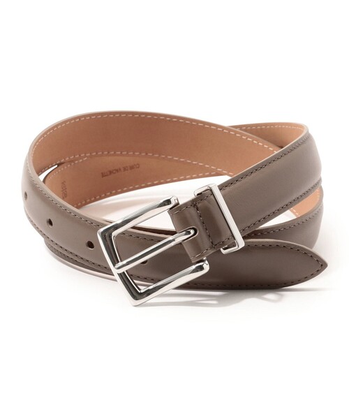 MAISON BOINET（メゾンボワネ）の「MAISON BOINET スクエアバックルベルト（ベルト・レディース・ベージュ/ブラック・FREE）」の4枚目の写真