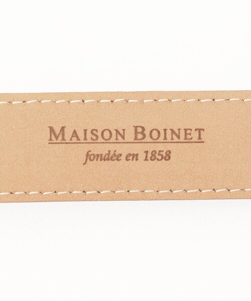 MAISON BOINET（メゾンボワネ）の「MAISON BOINET スクエアバックルベルト（ベルト・レディース・ベージュ/ブラック・FREE）」の5枚目の写真