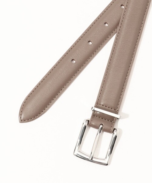 MAISON BOINET（メゾンボワネ）の「MAISON BOINET スクエアバックルベルト（ベルト・レディース・ベージュ/ブラック・FREE）」の6枚目の写真