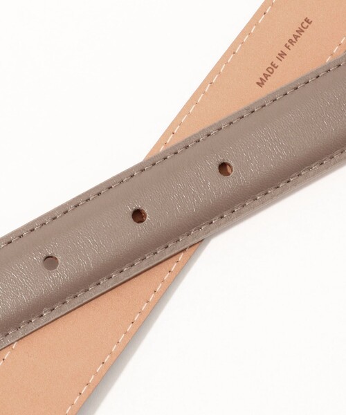 MAISON BOINET（メゾンボワネ）の「MAISON BOINET スクエアバックルベルト（ベルト・レディース・ベージュ/ブラック・FREE）」の7枚目の写真