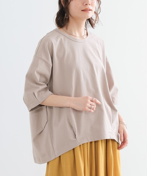 tシャツ 起毛ジャージータックデザインカットソー レディース タックデザインカットソー』（Tシャツ/カットソー）｜n'OrLABEL