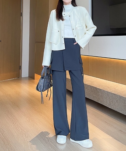 H.TOKYO(エイチトウキョウ)の「レイヤード ラップスカートパンツ(その他パンツ・レディース・グレー/ブラック/ブラウン・LARGE/MEDIUM)」の7枚目の写真
