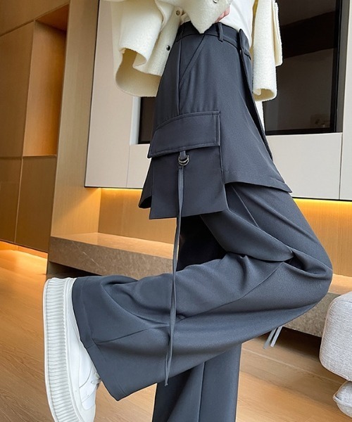 H.TOKYO(エイチトウキョウ)の「レイヤード ラップスカートパンツ(その他パンツ・レディース・グレー/ブラック/ブラウン・LARGE/MEDIUM)」の5枚目の写真