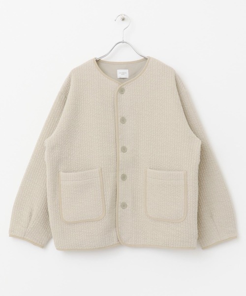 URBAN RESEARCH DOORS（アーバンリサーチドアーズ）の「キルトノーカラージャケット（ノーカラージャケット・レディース・アイボリー/グレー系その他・MEDIUM）」の12枚目の写真