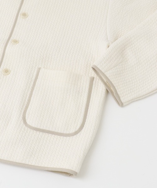 URBAN RESEARCH DOORS（アーバンリサーチドアーズ）の「キルトノーカラージャケット（ノーカラージャケット・レディース・アイボリー/グレー系その他・MEDIUM）」の16枚目の写真