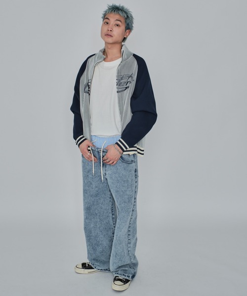 WEGO(ウィゴー)の「WEGO/ボクサードッキングデニムパンツ(デニムパンツ・メンズ・ブラック系3/スカイブルー・LARGE/MEDIUM)」の5枚目の写真