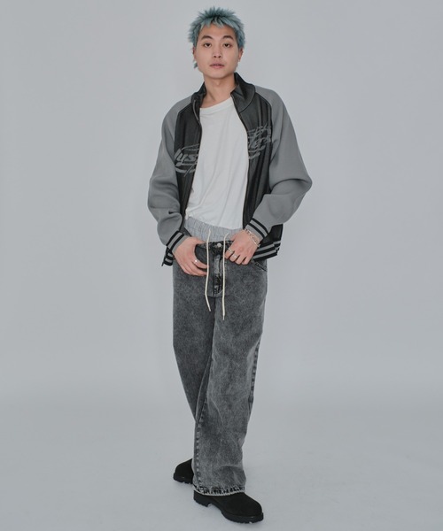 WEGO(ウィゴー)の「WEGO/ボクサードッキングデニムパンツ(デニムパンツ・メンズ・ブラック系3/スカイブルー・LARGE/MEDIUM)」の4枚目の写真