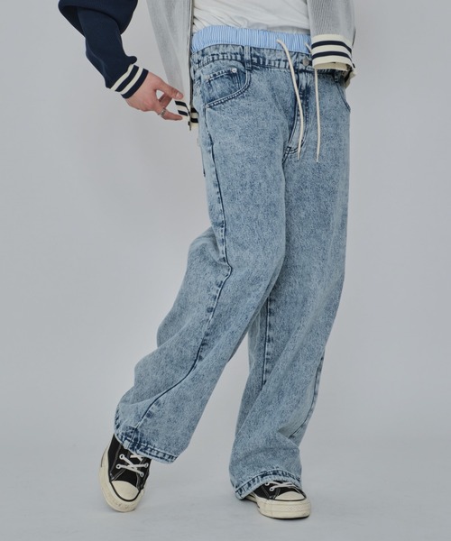 WEGO(ウィゴー)の「WEGO/ボクサードッキングデニムパンツ(デニムパンツ・メンズ・ブラック系3/スカイブルー・LARGE/MEDIUM)」の20枚目の写真