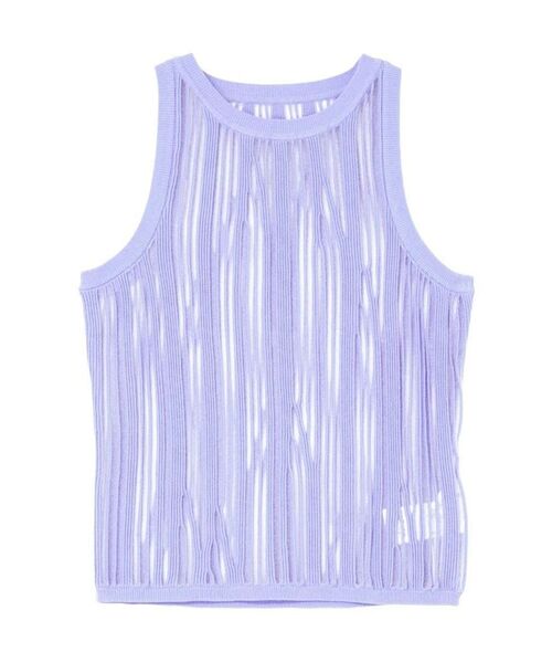 OUNNOUN（オウンノウン）の「【OUNNOUN】ランダムストライプアメスリニット（ニット/セーター・レディース・ベージュ/ブラック/ブルー・FREE）」の3枚目の写真