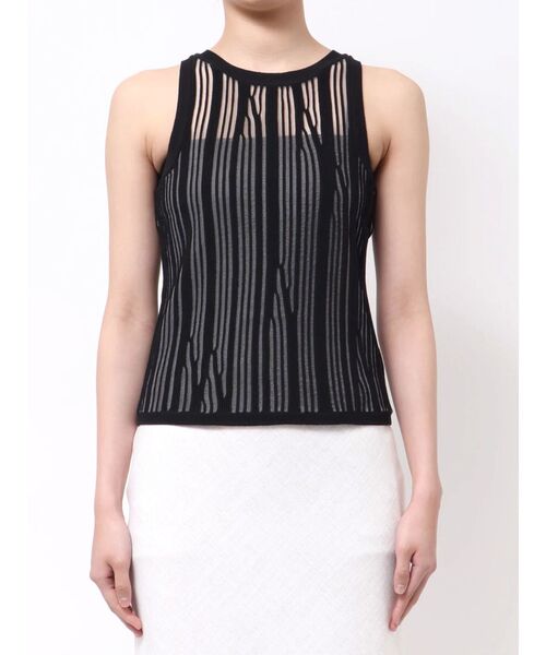 OUNNOUN（オウンノウン）の「【OUNNOUN】ランダムストライプアメスリニット（ニット/セーター・レディース・ベージュ/ブラック/ブルー・FREE）」の13枚目の写真