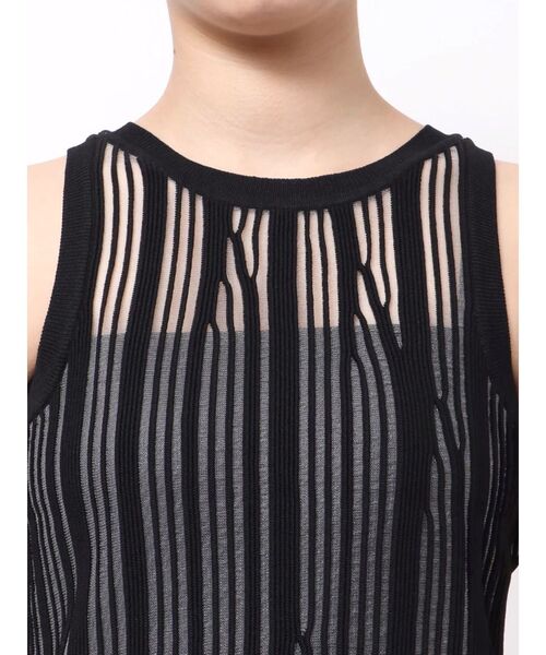OUNNOUN（オウンノウン）の「【OUNNOUN】ランダムストライプアメスリニット（ニット/セーター・レディース・ベージュ/ブラック/ブルー・FREE）」の16枚目の写真