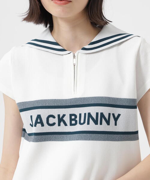 新品 ジャックバニー 春用ニット ポリエステル 軽量 ブルー サイズ5 セール】【Jack Bunny!!】リサイクルポリエステルニット