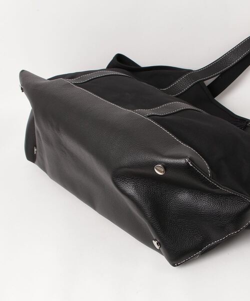 ADAM PATEK(アダムパテック)の「【ADAMPATEK/アダムパテック】leather combi basic big tote bag/レザーコンビベーシックビッグトート(トートバッグ・レディース・ブラック/ホワイト・FREE)」の9枚目の写真