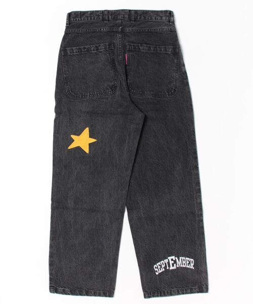 September(セプテンバー)の「【8】【SEPTEMBER(セプテンバー)】emoji sytch denim pants(デニムパンツ・レディース・インディゴブルー/ブラック・MEDIUM/SMALL)」の3枚目の写真