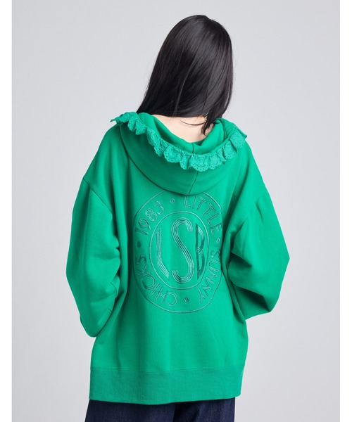 Little sunny bite（リトルサニーバイト）の「/Little sunny bite/lacy logo hoodie（パーカー・レディース・ブラック/グリーン/ホワイト・MEDIUM/SMALL）」の21枚目の写真