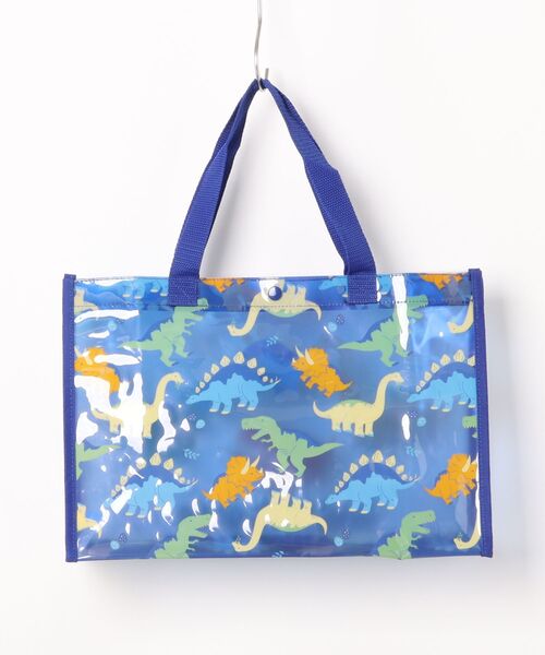Marble Line（マーブルライン）の「働く車・恐竜・動物・サメ柄プールバッグ（スイムグッズ・キッズ・ネイビー/ブルー/ブラック/サックスブルー・FREE）」の5枚目の写真