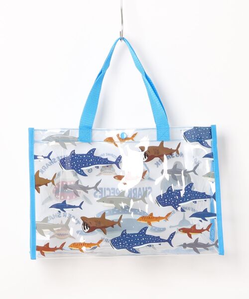 Marble Line（マーブルライン）の「働く車・恐竜・動物・サメ柄プールバッグ（スイムグッズ・キッズ・ネイビー/ブルー/ブラック/サックスブルー・FREE）」の6枚目の写真